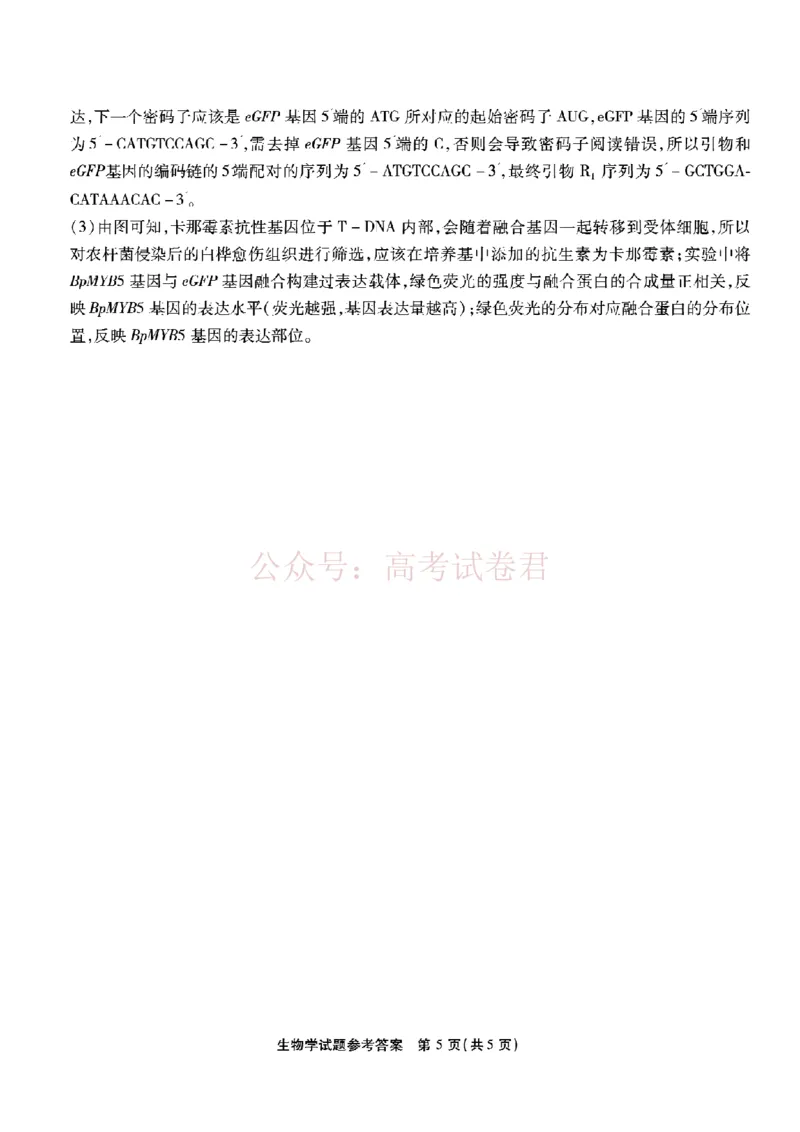 重庆市南开中学高2026届高三第七次质量检测生物答案_副本_2026届重庆南开中学高三下学期第七次质量检测全科_06生物_重庆南开中学高三下学期第七次质量检测