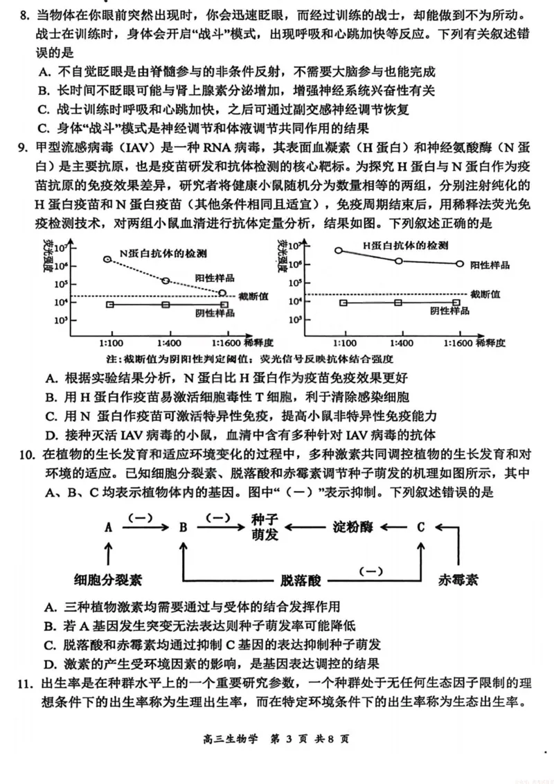 生物试卷-大同市2026届高三年级第一次模拟考试质量监测试卷_2026届山西大同高三第一次模拟考试质量监测_山西省大同市2026届高三年级第一次模拟考试质量监测生物试卷（含答案）