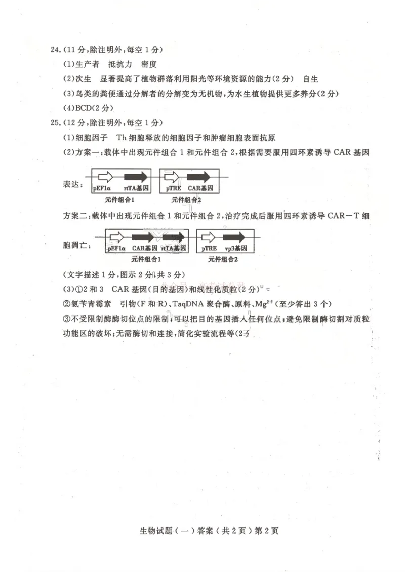聊城市2026年普通高中学业水平等级考试模拟卷生物答案_2026届山东省聊城市高三3月模拟考试（聊城一模）_生物&middot;2026届山东省聊城市高三3月模拟考试（聊城一模）