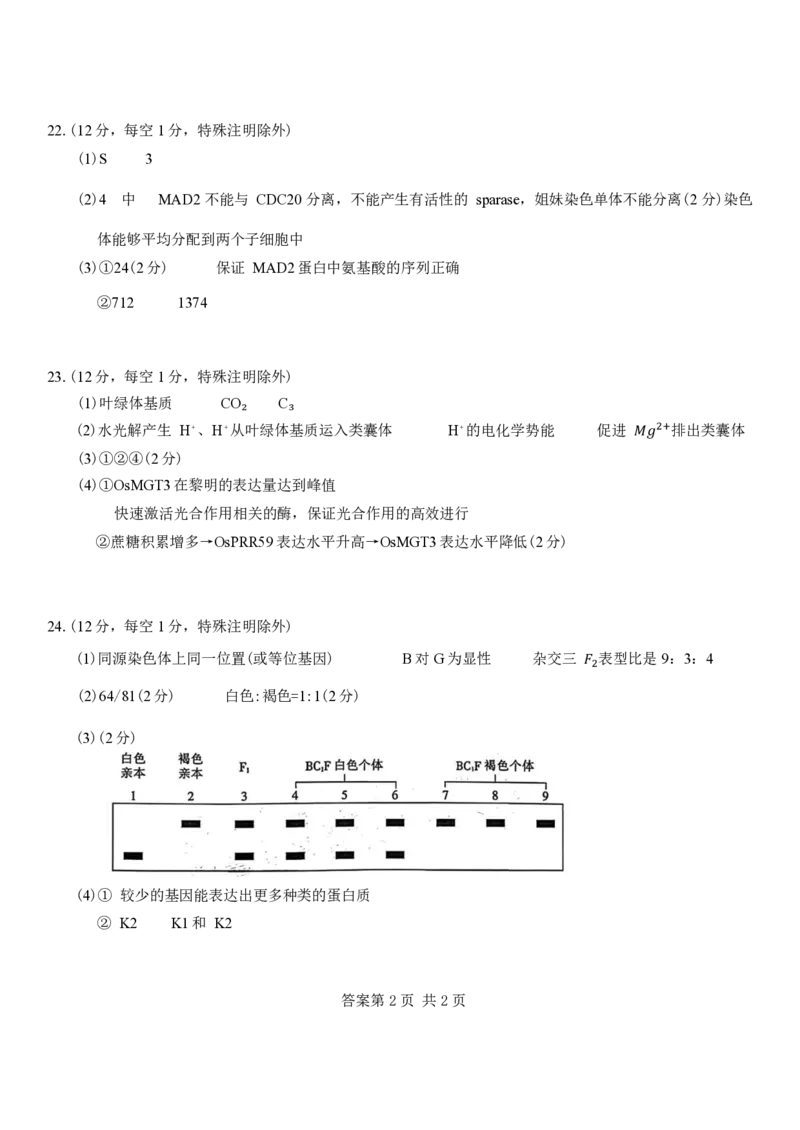 江苏省南通等七市2026届高三第二次调研测试生物（含答案）_副本(1)_2026届江苏省苏北七市高三第二次调研测试全科_06生物_江苏省苏北七市高三第二次调研测试