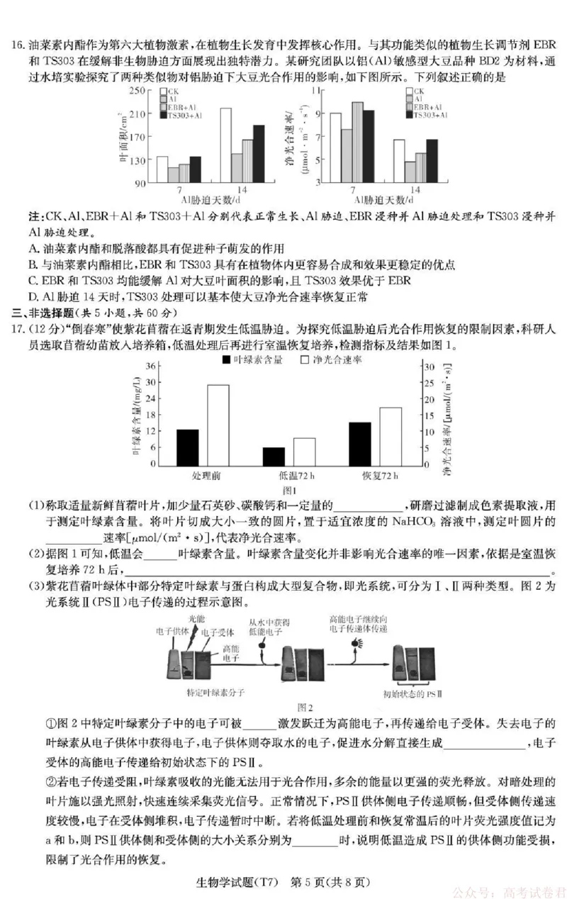 湖南师大附中2026届高三月考试卷（七）生物_2026届湖南师大附中高三2月月考试卷（七）_湖南师大附中2026届高三2月月考试卷（七）生物