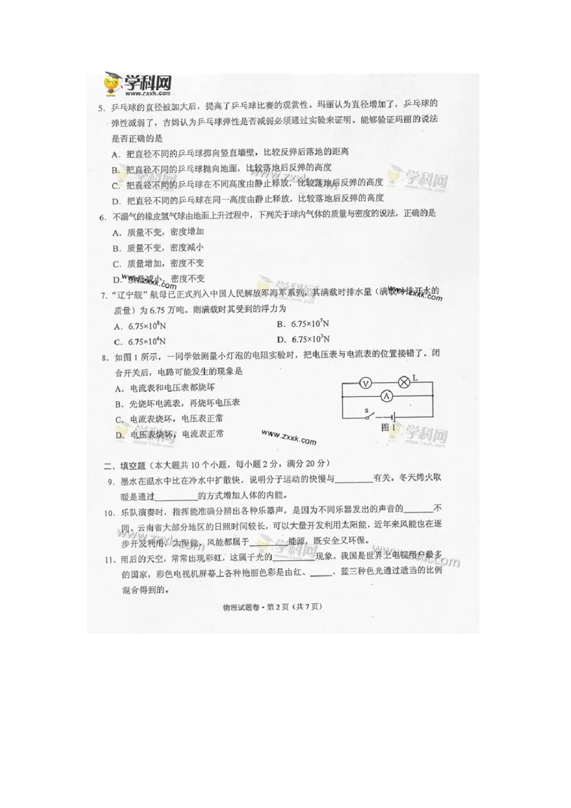 2013云南省物理试卷+答案(图片word版)_12.2026年4月全国各地高考模拟卷_2026版初中金考卷&bull;45套中考试卷汇编系列合集_全国版中考真题(1)_各省市《历年中考真题》2013-2024(10)_14云南地区卷