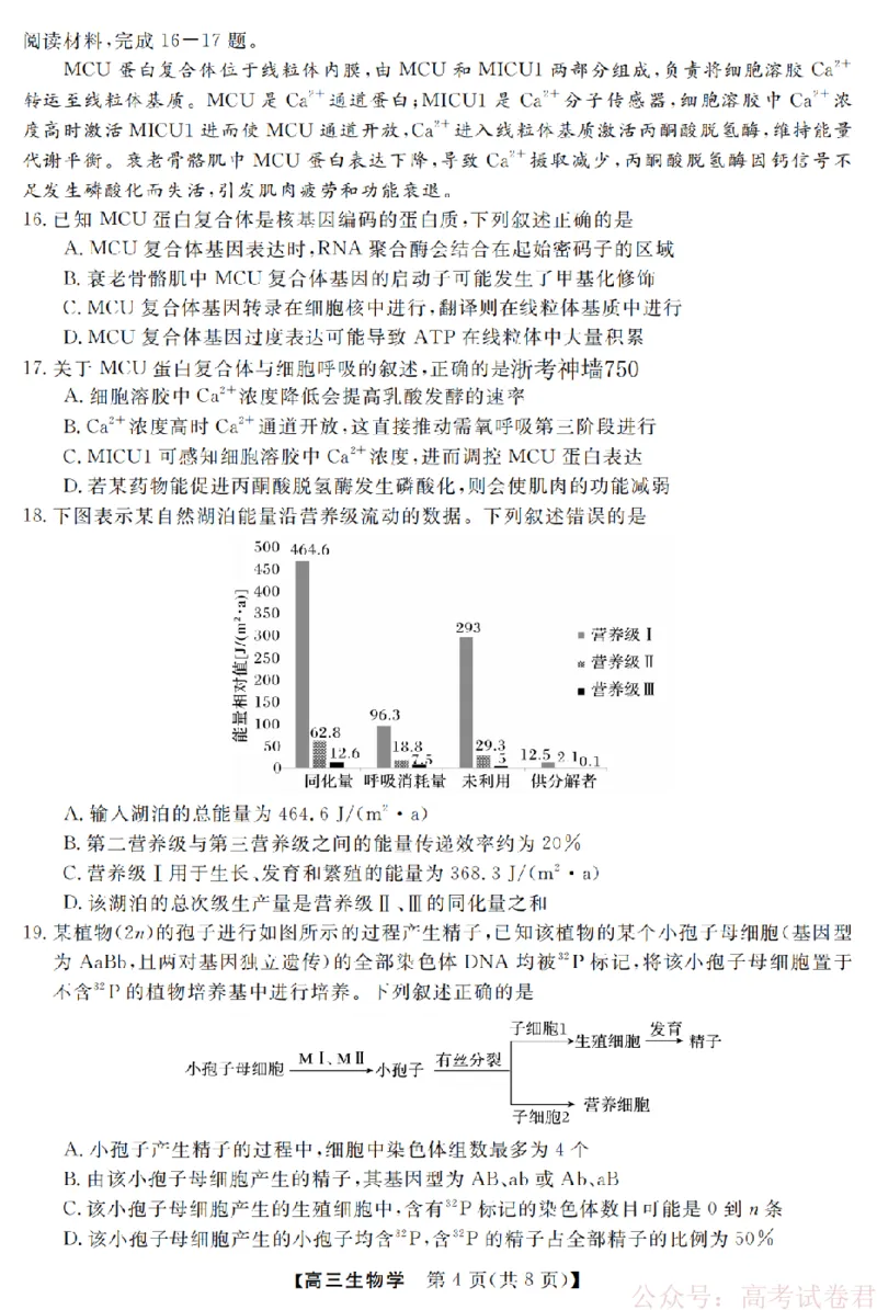生物卷-2603高三强基联盟_2026届浙江强基联盟高三3月联考_浙江强基联盟2026年3月高三联考生物