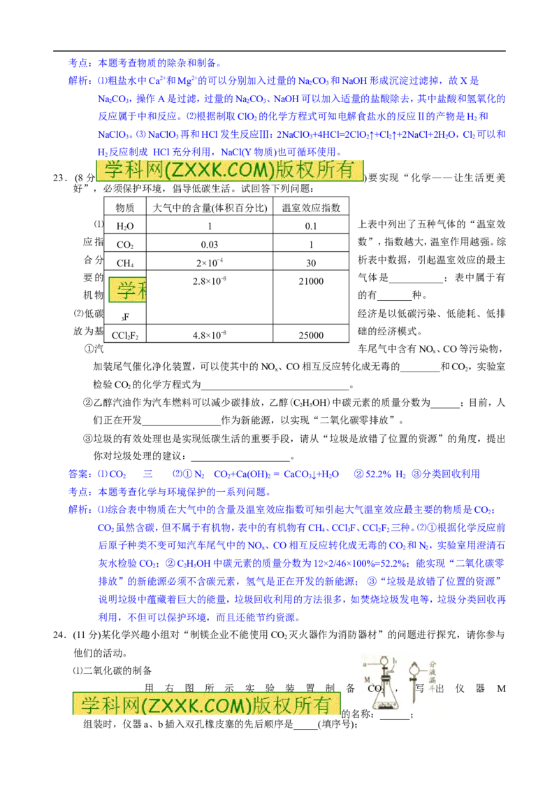 2013年江苏南通化学试卷+答案+解析(word整理版)_12.2026年4月全国各地高考模拟卷_2026版初中金考卷&bull;45套中考试卷汇编系列合集_全国版中考真题(1)_各省市《历年中考真题》2013-2024(10)_江苏