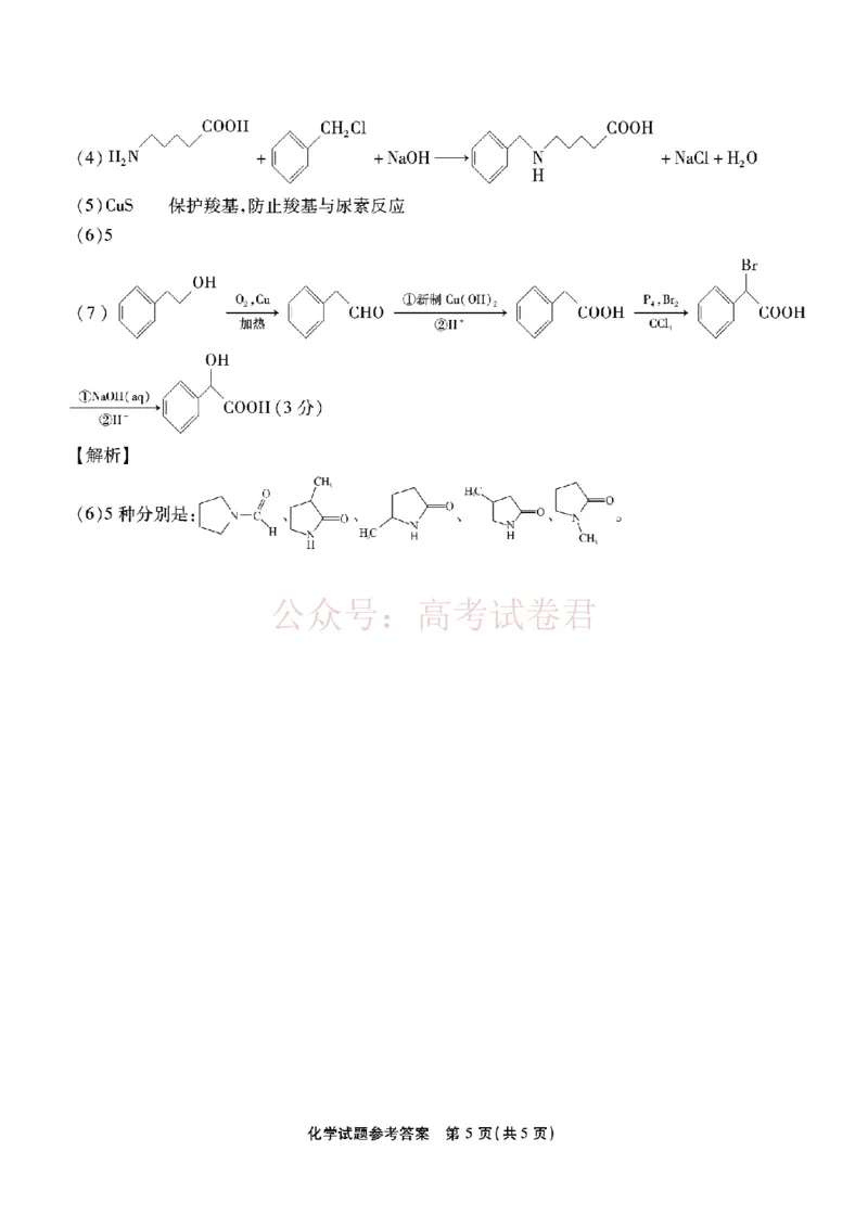 重庆市南开中学高2026届高三第七次质量检测化学答案_副本_2026届重庆南开中学高三下学期第七次质量检测全科_05化学_重庆南开中学高三下学期第七次质量检测