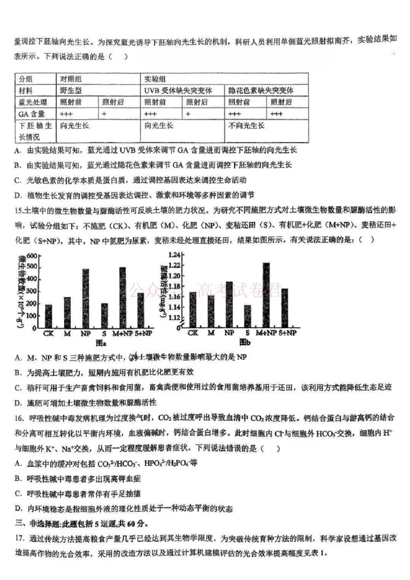 江西省五市十校协作体2025-2026年高三下第二次联考生物试卷（含答案）_副本_2026届江西省五市十校协作体高三第二次联考全科_06生物_江西省五市十校协作体高三第二次联考