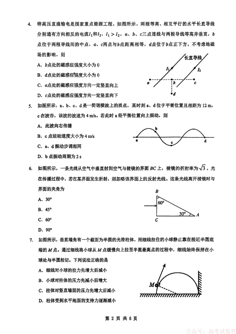 新八校2025-2026学年高三下学期开学考试物理_2026届湖北省新八校高三下学期开学考试_新八校2025-2026学年高三下学期开学考试物理
