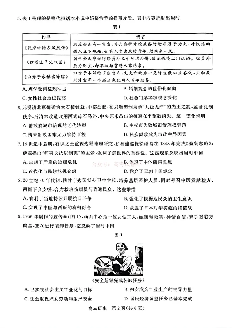 江苏省九校2026届高三下学期3月联考历史_2026届江苏省顶尖九校高三三月联考_08历史2026届江苏省顶尖九校高三三月联考