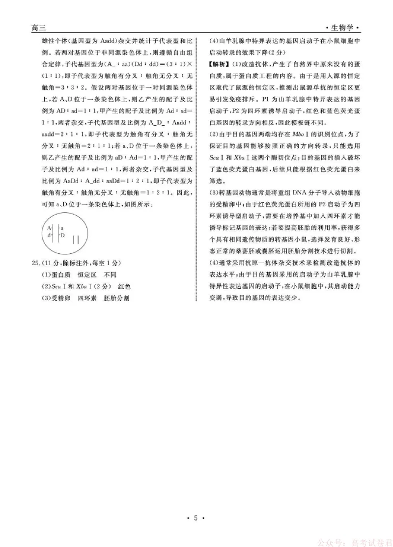 辽宁省名校联盟2025-2026学年高三下3月模拟考试生物试卷（含答案）_2026届辽宁名校联盟高三下学期3月联考全科