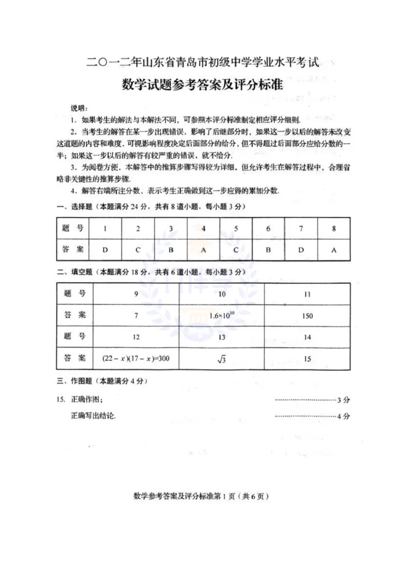 2012年山东省青岛市中考数学试题及答案_12.2026年4月全国各地高考模拟卷_2026版初中金考卷&bull;45套中考试卷汇编系列合集_全国版中考真题(1)_各省市《历年中考真题》2013-2024(10)_山东