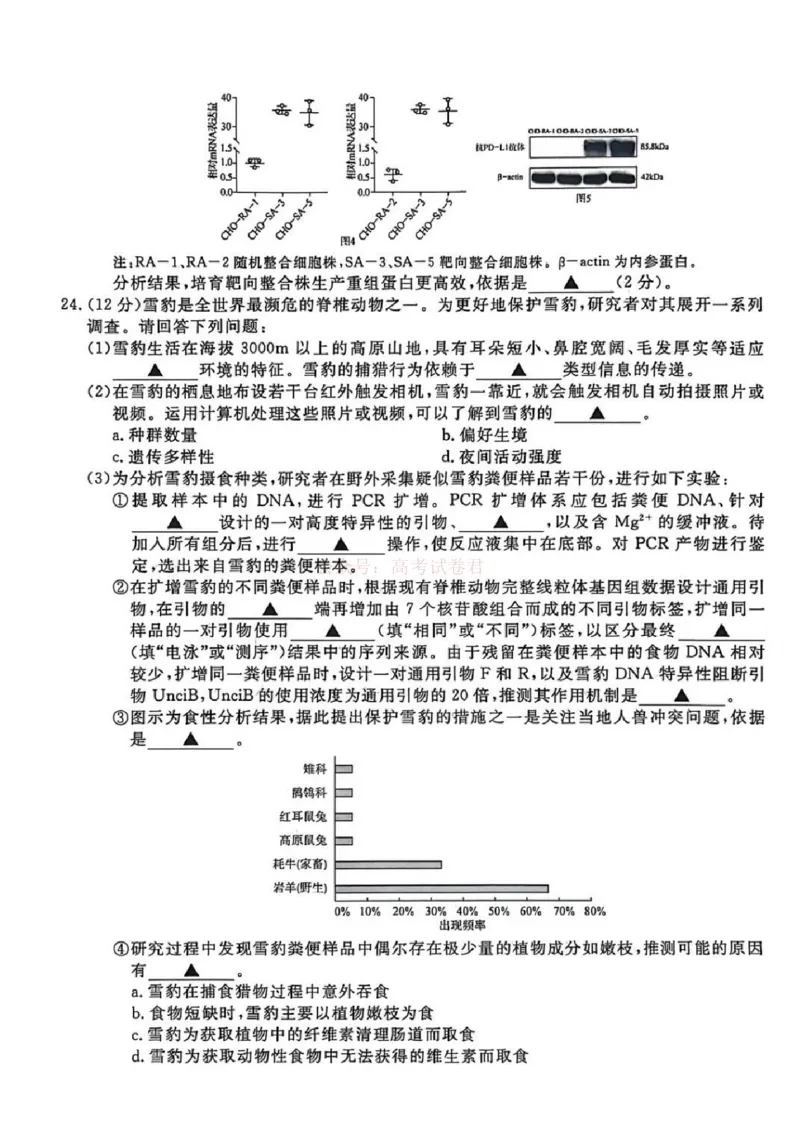 江苏省九校2026届高三下学期3月联考生物+答案_2026届江苏省顶尖九校高三三月联考_06生物2026届江苏省顶尖九校高三三月联考