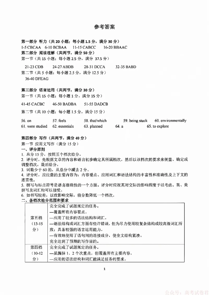 英语答案-浙江省名校协作体（G12）2026届高三3月联考_2026届浙江名校协作体G12联盟高三下学期二模_2026届浙江省名校协作体G12联盟高三下学期二模英语试题（含答案）