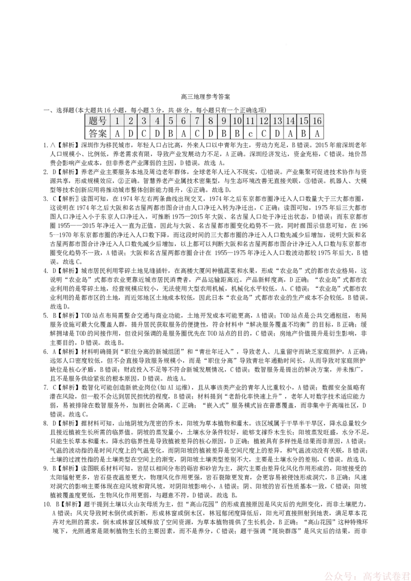 湖南长沙市雅礼中学2025-2026学年高三下学期开学地理（含答案）_2026届湖南省雅礼中学高三下学期开学考试