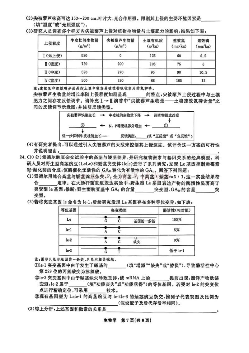 辽宁名校联盟2025-2026学年高三下学期4月模拟生物_2026年辽宁名校联盟高三下学期4月模拟考试全科_06生物_辽宁名校联盟高三下学期4月模拟考试