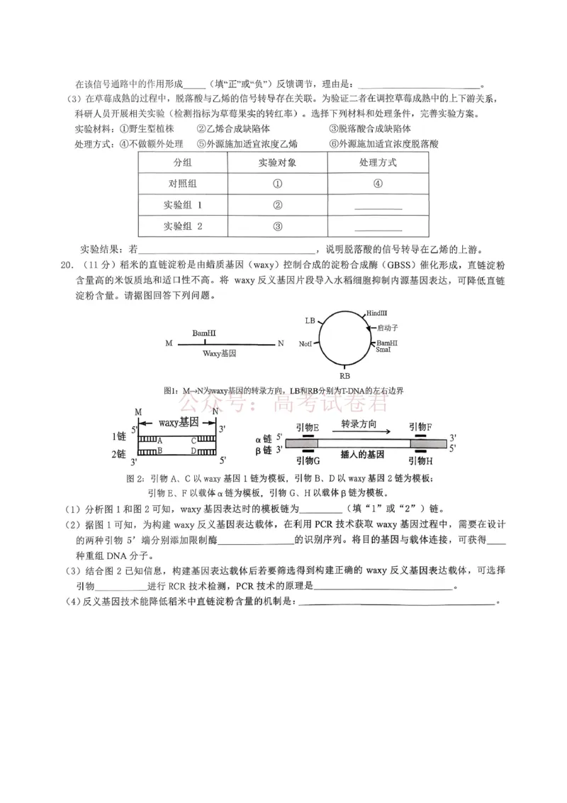 重庆育才中学高2026届高三（下）3月月考生物_副本_2026届重庆育才中学高三（下）3月月考_06生物_重庆育才中学高三（下）3月月考