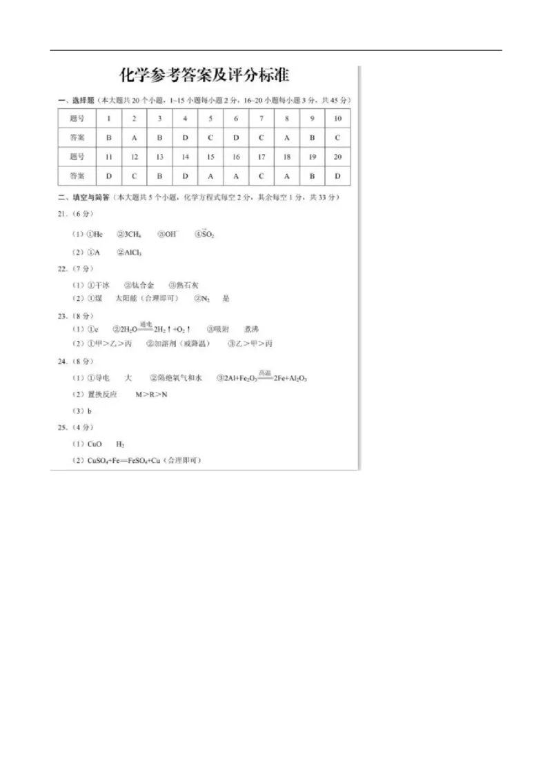 2016云南省化学试卷+答案(图片+word整理版)_2026版初中金考卷&bull;45套中考试卷汇编系列合集_全国版中考真题(1)_各省市《历年中考真题》2013-2024(10)_历年中考真题（版本一，按科目划分）