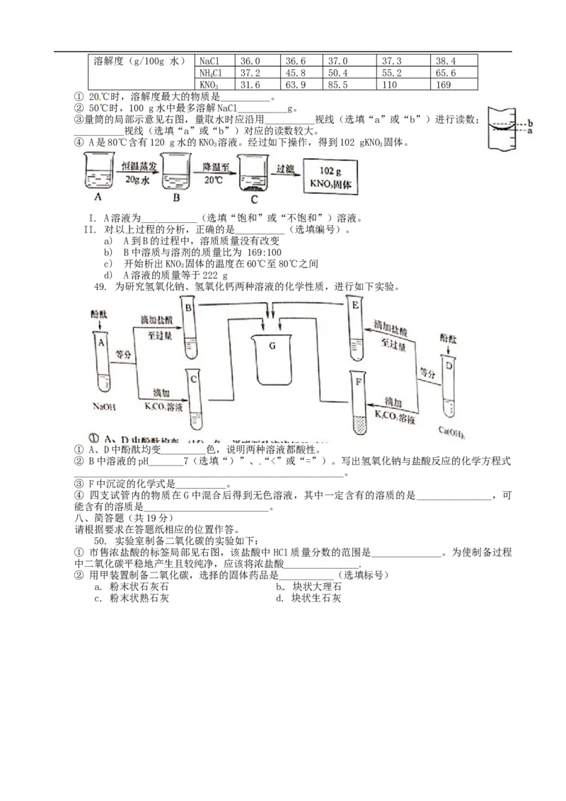 2016上海化学试卷+答案(word整理版)_2026版初中金考卷&bull;45套中考试卷汇编系列合集_全国版中考真题(1)_各省市《历年中考真题》2013-2024(10)_历年中考真题（版本一，按科目划分）_03上海卷