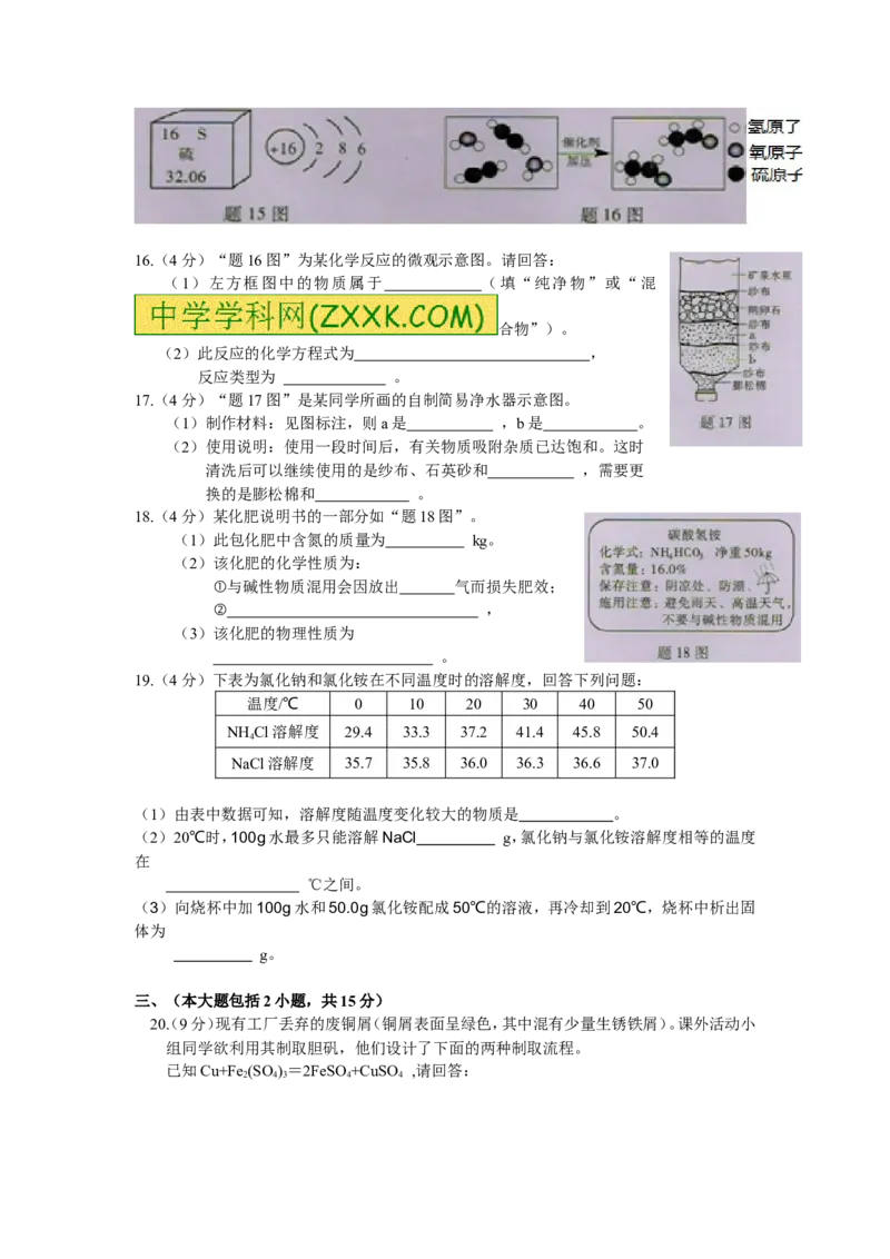 2015广东化学试卷+答案(图片+word整理版)_2026版初中金考卷&bull;45套中考试卷汇编系列合集_全国版中考真题(1)_各省市《历年中考真题》2013-2024(10)_历年中考真题（版本一，按科目划分）
