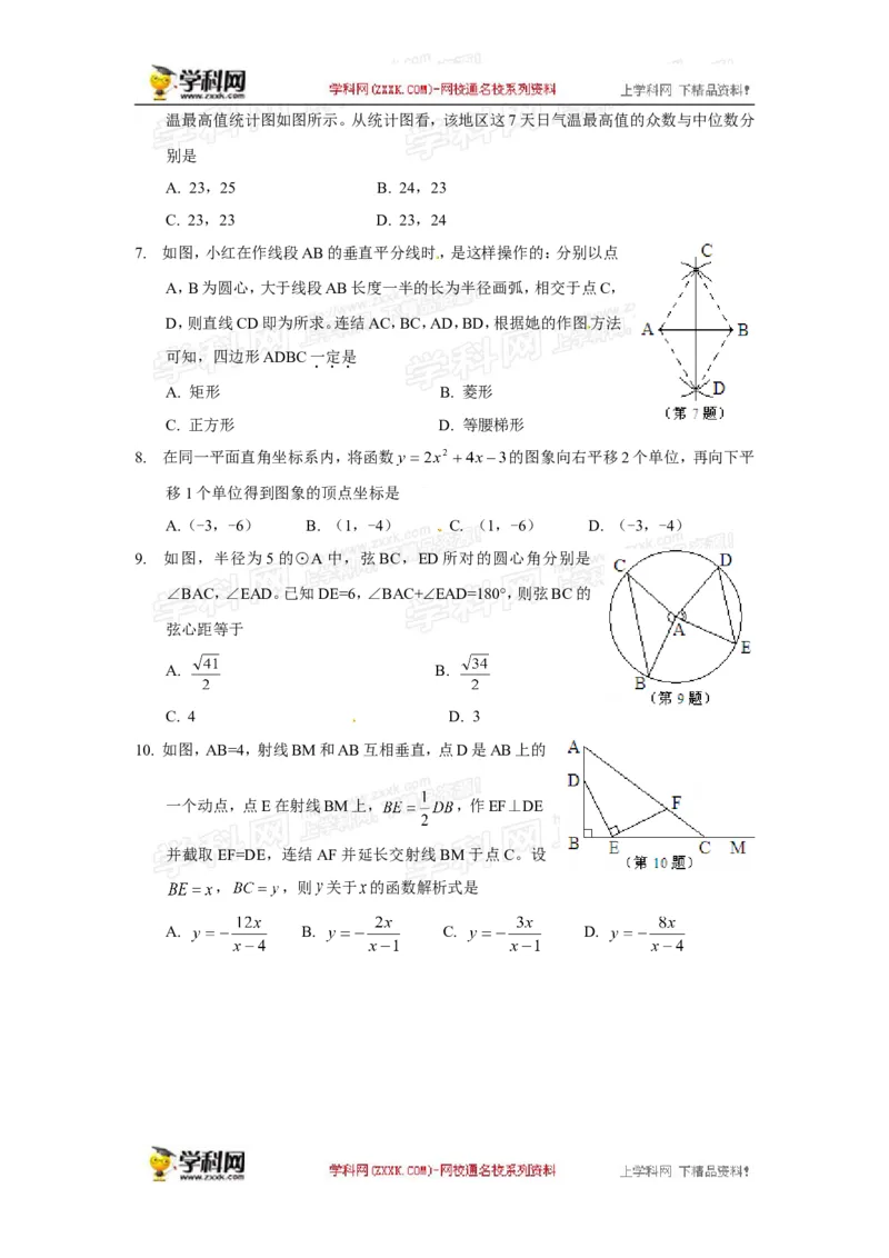 2014年浙江丽水数学试卷+答案(图片+word整理版)_2026版初中金考卷&bull;45套中考试卷汇编系列合集_全国版中考真题(1)_各省市《历年中考真题》2013-2024(10)_2.初中数学历年中考真题（2013-2024）