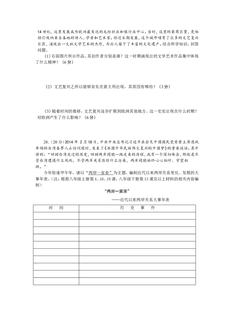 2014天津历史试卷+答案(word整理版)_12.2026年4月全国各地高考模拟卷_2026版初中金考卷&bull;45套中考试卷汇编系列合集_全国版中考真题(1)_各省市《历年中考真题》2013-2024(10)_02天津卷
