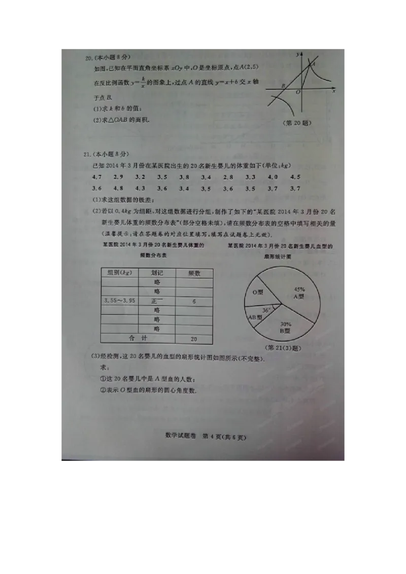 2014年浙江湖州数学试卷+答案(图片word版)_2026版初中金考卷&bull;45套中考试卷汇编系列合集_全国版中考真题(1)_各省市《历年中考真题》2013-2024(10)_历年中考真题（版本一，按科目划分）