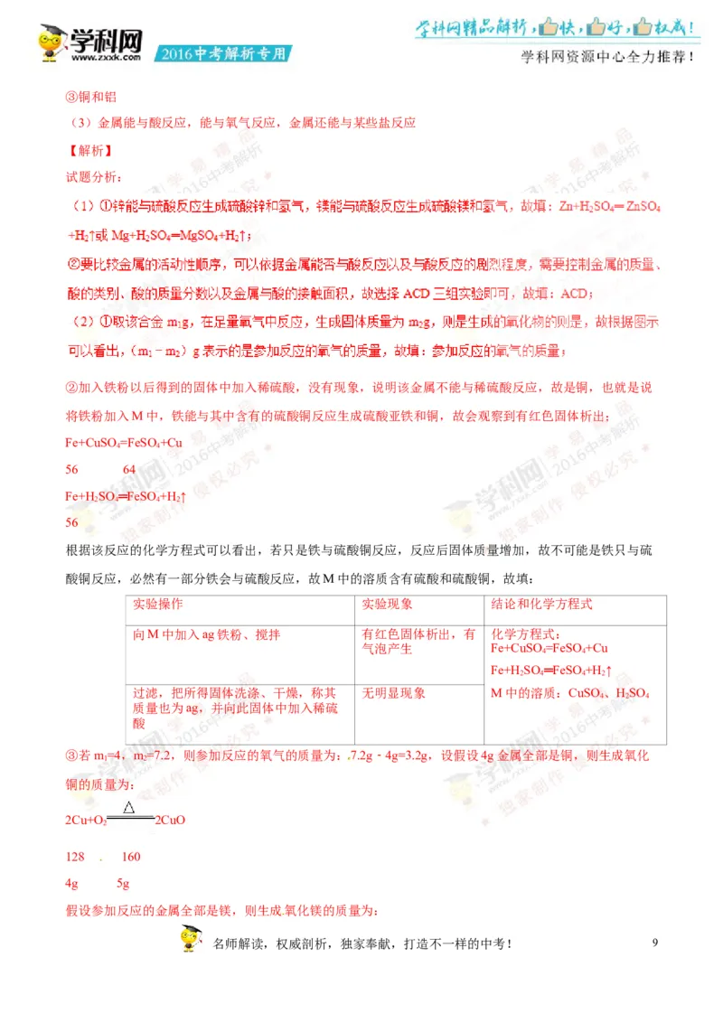 2016贵州贵阳化学试卷+答案+解析(word整理版)_2026版初中金考卷&bull;45套中考试卷汇编系列合集_全国版中考真题(1)_各省市《历年中考真题》2013-2024(10)_历年中考真题（版本一，按科目划分）