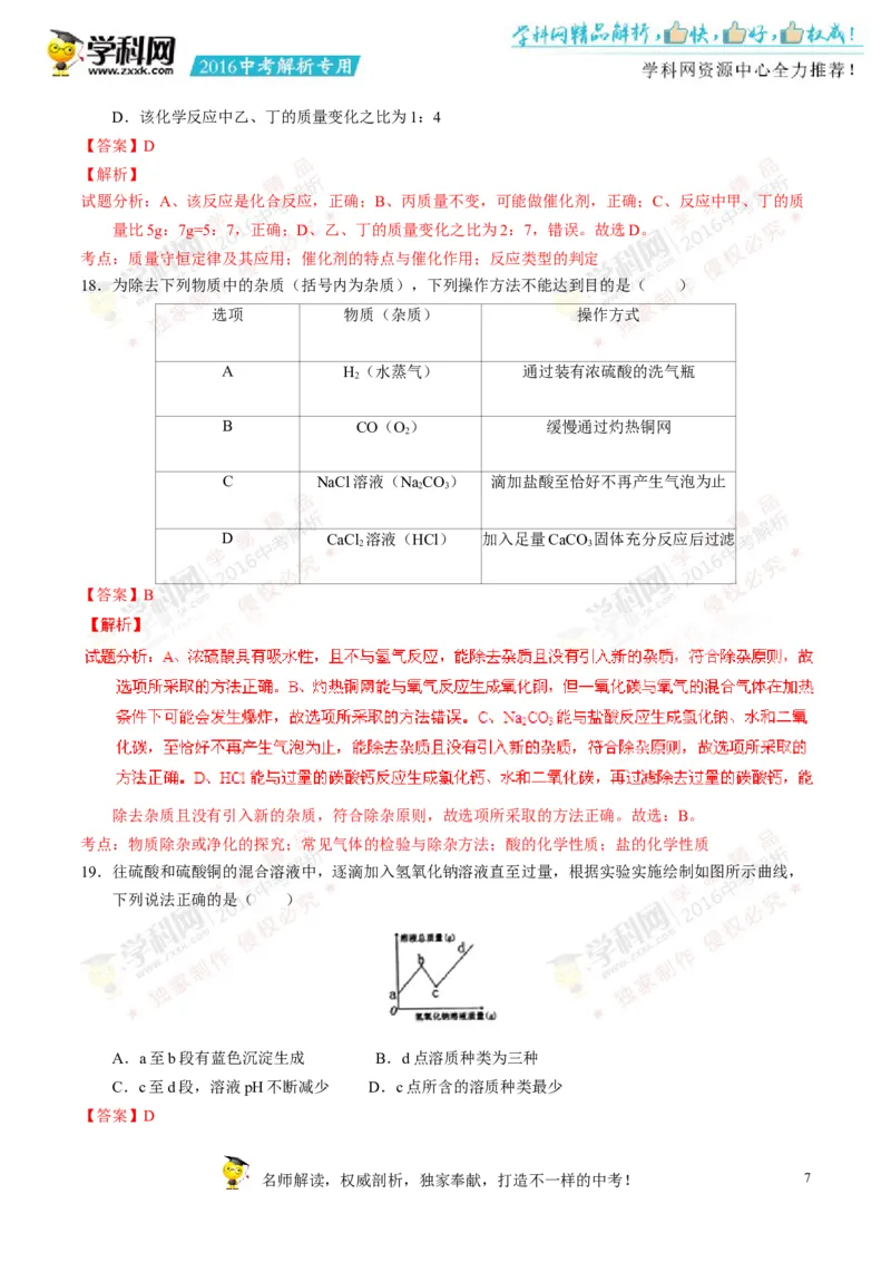 2016湖南湘潭化学试卷+答案+解析(word整理版)_2026版初中金考卷&bull;45套中考试卷汇编系列合集_全国版中考真题(1)_各省市《历年中考真题》2013-2024(10)_历年中考真题（版本二，按省份划分）