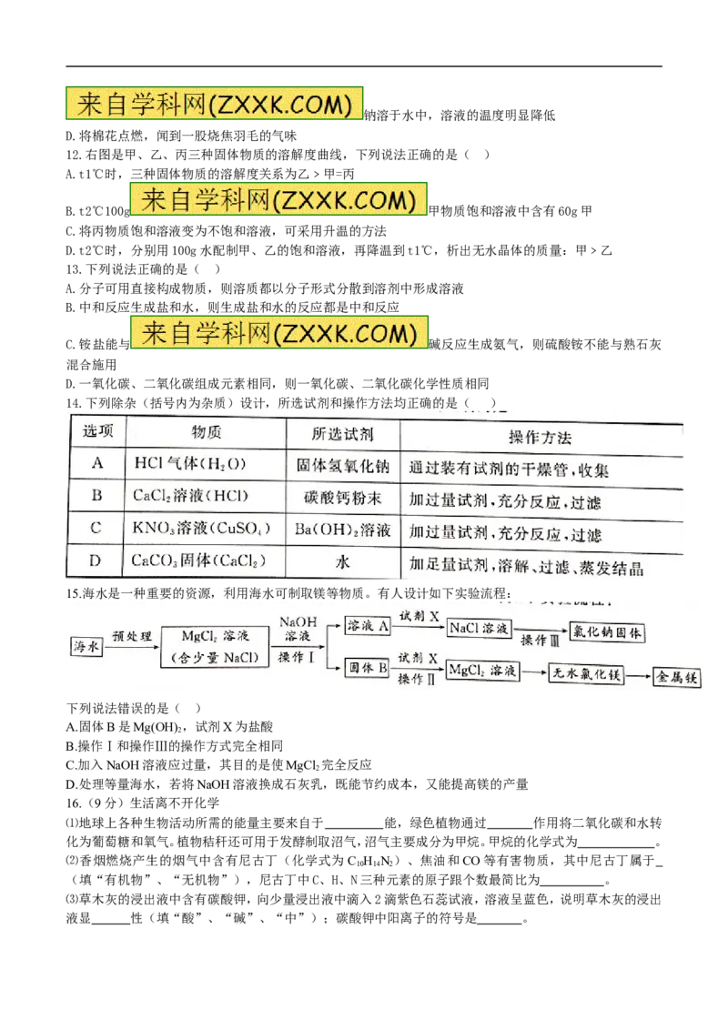2016年江苏泰州化学试卷+答案(word整理版)_2026版初中金考卷&bull;45套中考试卷汇编系列合集_全国版中考真题(1)_各省市《历年中考真题》2013-2024(10)_历年中考真题（版本二，按省份划分）