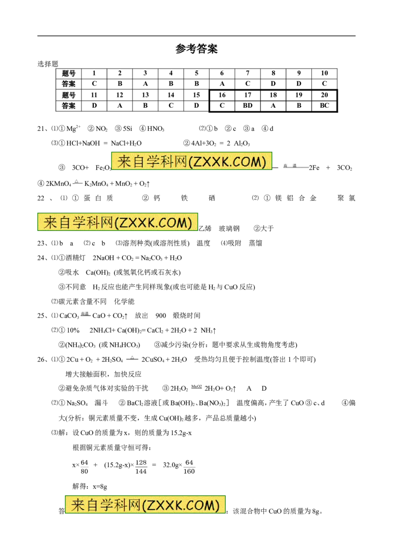 2016年江苏扬州化学试卷+答案(word整理版)_2026版初中金考卷&bull;45套中考试卷汇编系列合集_全国版中考真题(1)_各省市《历年中考真题》2013-2024(10)_历年中考真题（版本一，按科目划分）