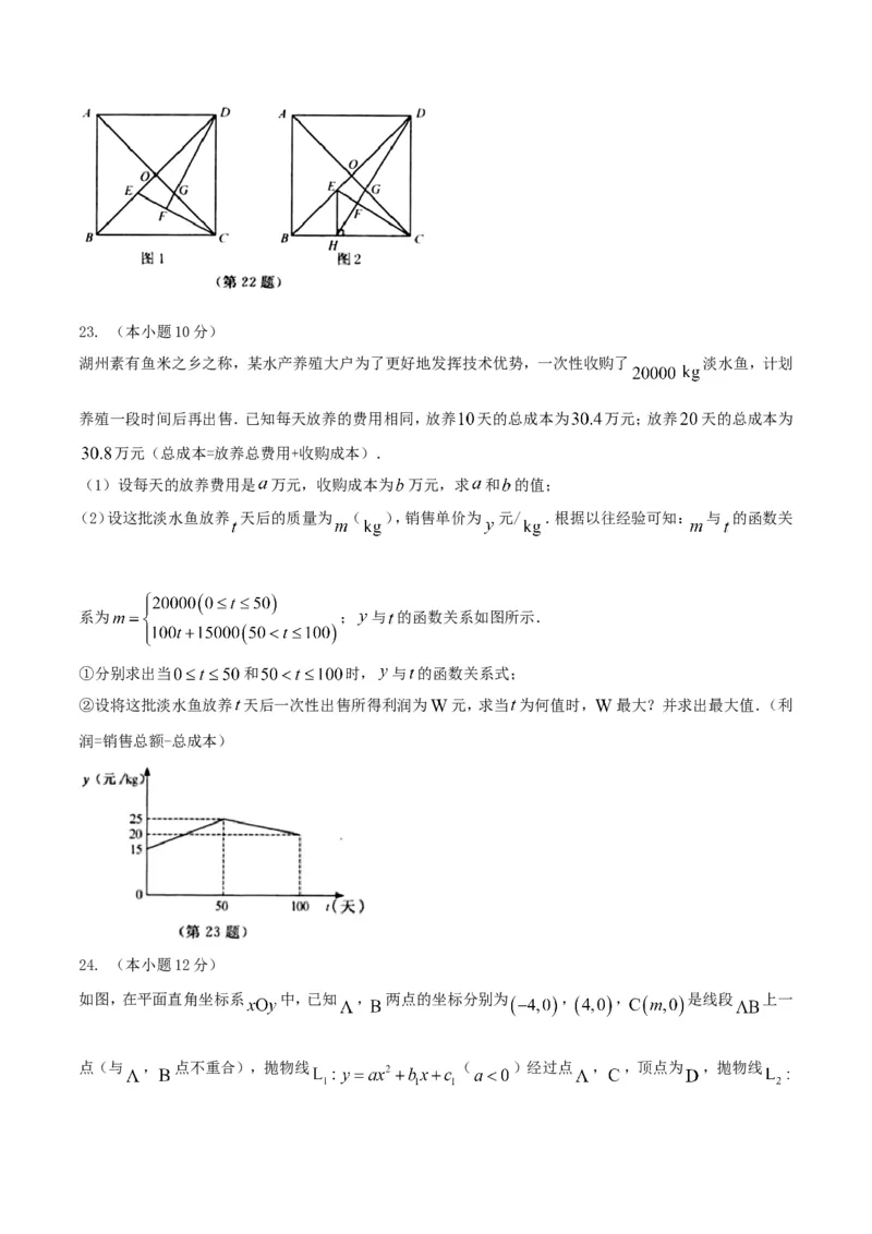 2017年浙江湖州数学试卷+答案(图片word版)_2026版初中金考卷&bull;45套中考试卷汇编系列合集_全国版中考真题(1)_各省市《历年中考真题》2013-2024(10)_历年中考真题（版本一，按科目划分）