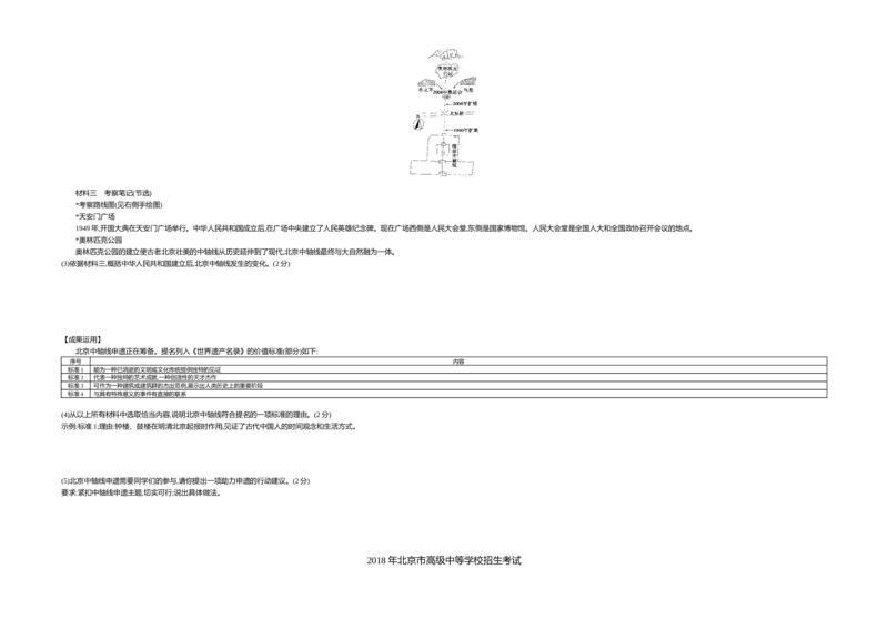 2018北京历史试卷+答案+解析(word整理版)_2026版初中金考卷&bull;45套中考试卷汇编系列合集_全国版中考真题(1)_各省市《历年中考真题》2013-2024(10)_历年中考真题（版本一，按科目划分）