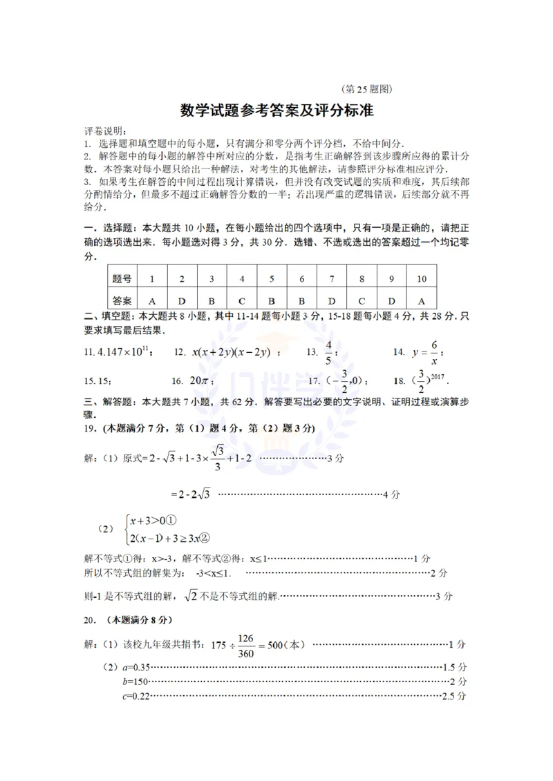 2018年山东省东营市中考数学试卷（原卷版）_2026版初中金考卷&bull;45套中考试卷汇编系列合集_全国版中考真题(1)_各省市《历年中考真题》2013-2024(10)_历年中考真题（版本二，按省份划分）
