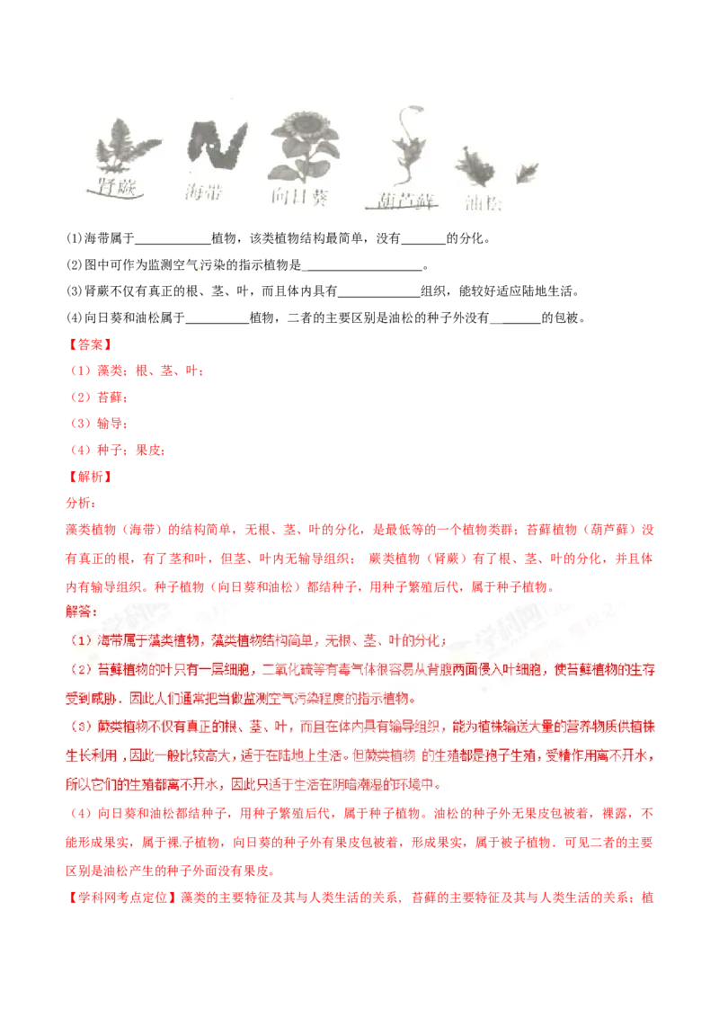 2017年辽宁省鞍山市中考生物试题（解析）_2026版初中金考卷&bull;45套中考试卷汇编系列合集_全国版中考真题_辽宁各地中考_辽宁生物（24）_鞍山生物2017-22
