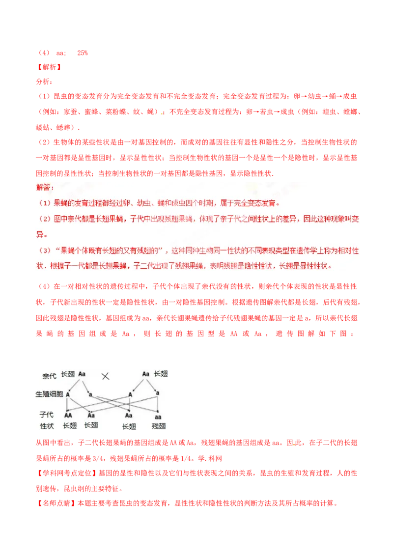 2017年辽宁省鞍山市中考生物试题（解析）_2026版初中金考卷&bull;45套中考试卷汇编系列合集_全国版中考真题_辽宁各地中考_辽宁生物（24）_鞍山生物2017-22