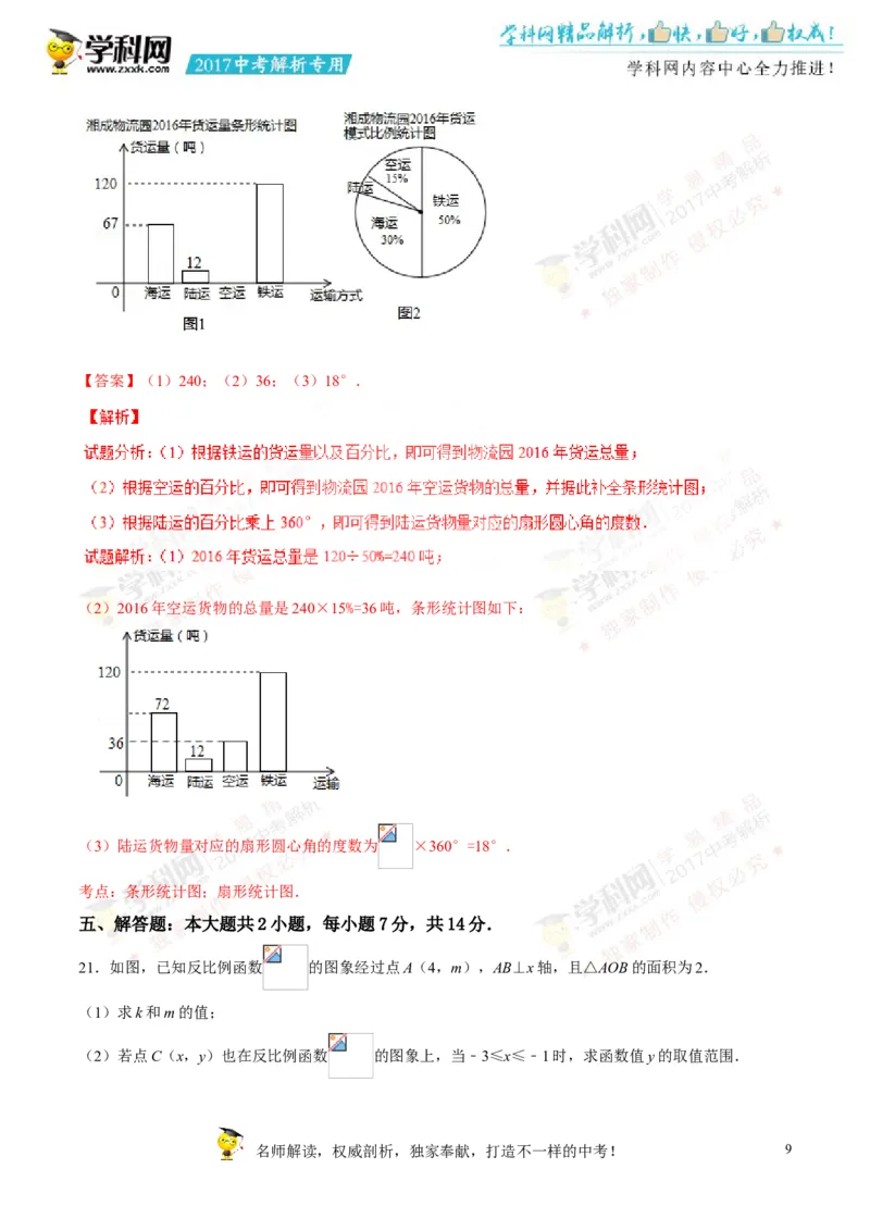 2017湖南常德数学试卷+答案+解析(word整理版)_2026版初中金考卷&bull;45套中考试卷汇编系列合集_全国版中考真题(1)_各省市《历年中考真题》2013-2024(10)_历年中考真题（版本二，按省份划分）