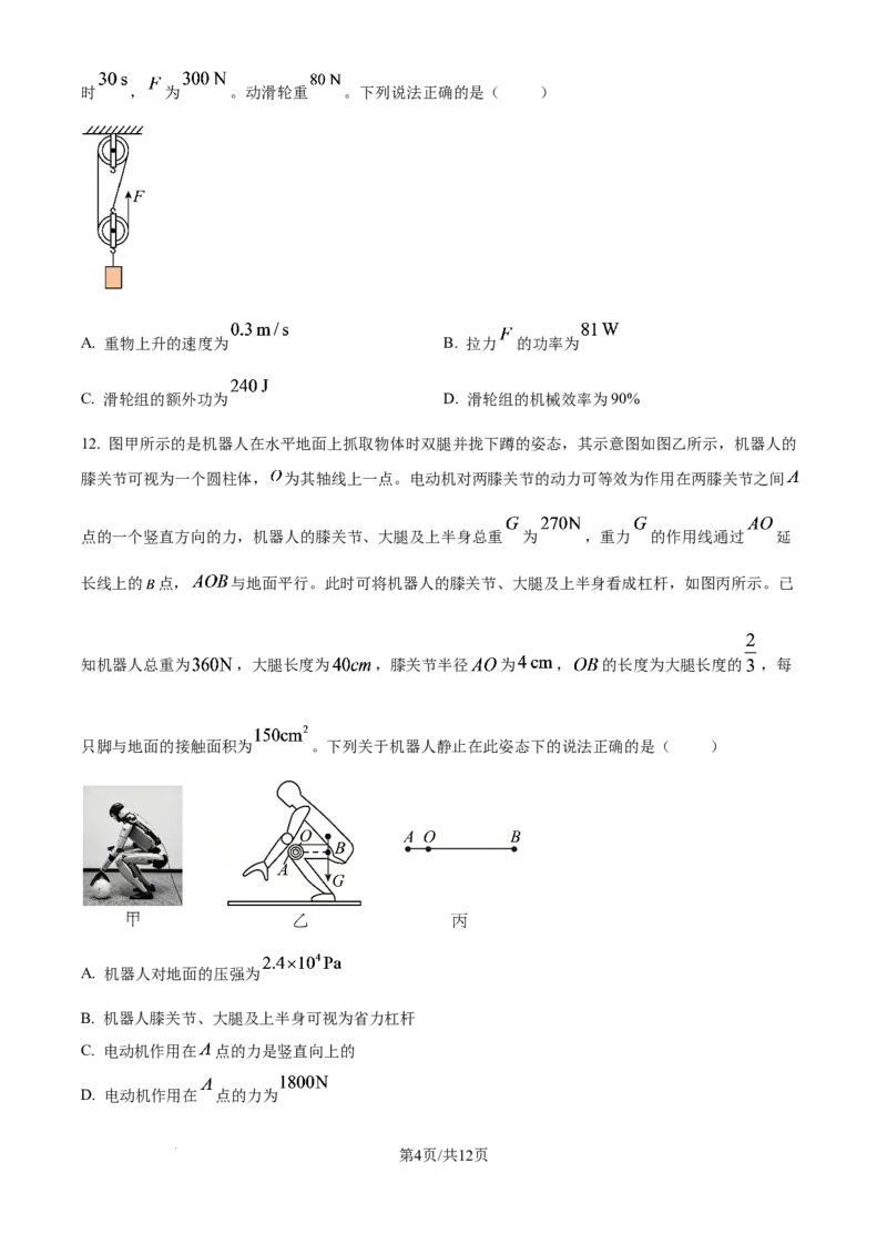《2026年北京市中考物理试题（原卷版）_4.北京中考物理（2008-2026）》第4页预览