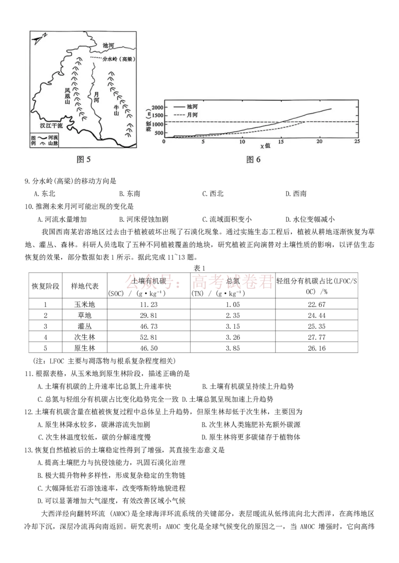 《广西桂林等八市2026届高中毕业班3月适应性测试（二模）地理试题（含答案）_副本(1)_2026届广西省八地市联考高三3月适应性测试_09地理_广西省八地市联考高三3月适应性测试》第3页预览