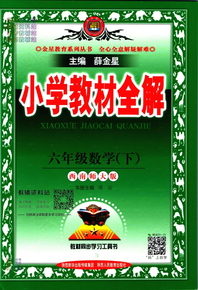 《小学教材全解六年级下册数学西师版_薛金星小学教材全解(1)_6.六年级》第1页预览
