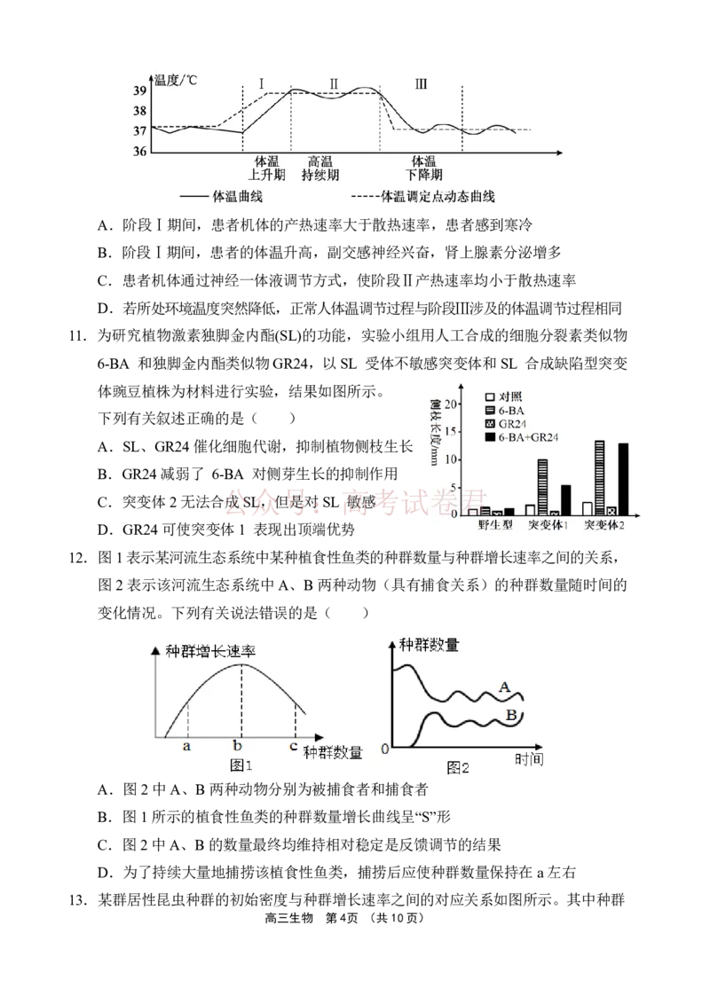 《文昌中学2025一2026学年度第二学期高三第一次月考试题生物_2026届海南省文昌中学高三下学期第一次月考_06生物2026届海南省文昌中学高三下学期第一次月考》第4页预览