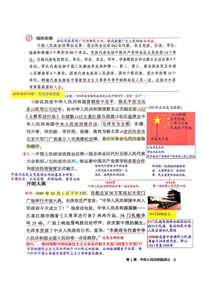 《八下历史手写笔记(新)(1)_新八下历史_02、课堂手写笔记》第9页预览