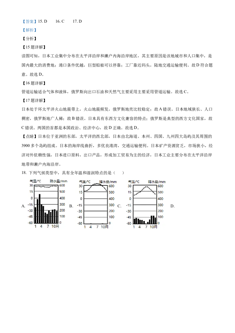 《2021年辽宁省葫芦岛市中考地理真题（解析版）_12.2026年4月全国各地高考模拟卷_2026版初中金考卷•45套中考试卷汇编系列合集_全国版中考真题(1)_辽宁各地中考_辽宁地理（24）》第7页预览