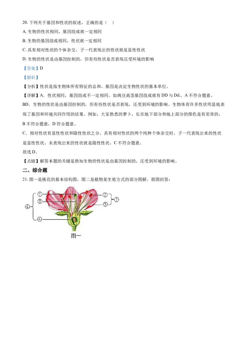 《2021年辽宁省阜新市中考生物试题（解析版）_12.2026年4月全国各地高考模拟卷_2026版初中金考卷•45套中考试卷汇编系列合集_全国版中考真题(1)_辽宁各地中考_辽宁生物（24）_阜新生物15-22》第9页预览