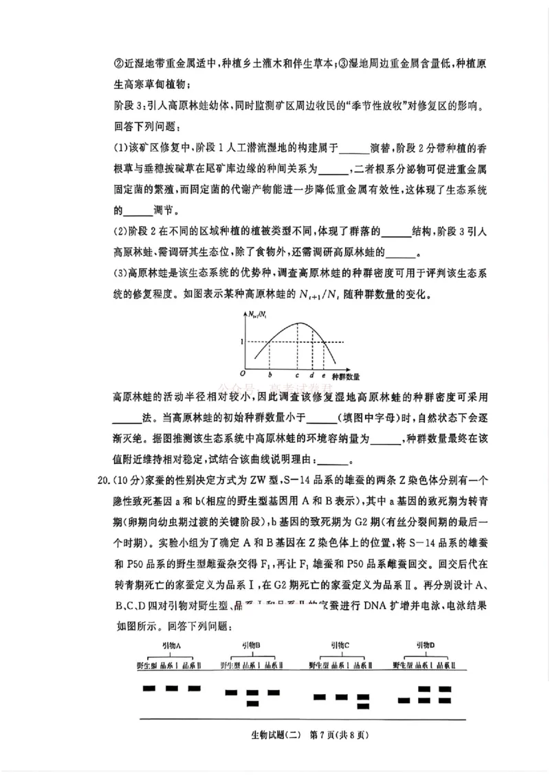 《青桐鸣大联考2026届高三下学期学情调研（二）生物_2026届河南省青桐鸣大联考高三下学期学情调研（二）_06生物2026届河南省青桐鸣大联考高三下学期学情调研（二）》第7页预览