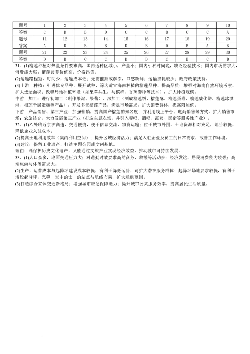 《四川省资阳中学2025-2026学年高一下学期期中考试地理答案_2024-2027高一（7-7月题库）(1)_2026年06月高一试卷_260601四川省资阳中学2025-2026学年高一下学期期中考试》第1页预览