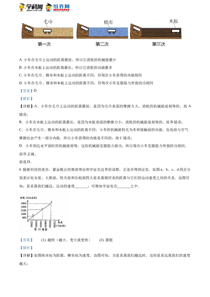 《2018年浙江衢州物理试卷+答案+解析(word整理版)_12.2026年4月全国各地高考模拟卷_2026版初中金考卷•45套中考试卷汇编系列合集_全国版中考真题(1)_各省市《历年中考真题》2013-2024(10)》第5页预览