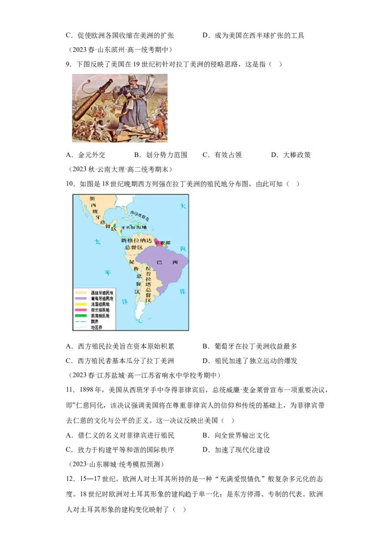 《12纲要下册第12课资本主义世界殖民体系的形成_新版高中_高中历史新版_高中历史纲要下（统编版）_学案专项-P118》第8页预览