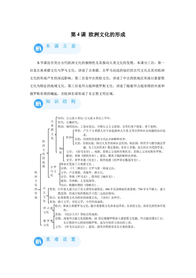 《04选必三第4课欧洲文化的形成_新版高中_高中历史新版_高中历史选择性必修3（统编版）_学案专项-P118》第1页预览