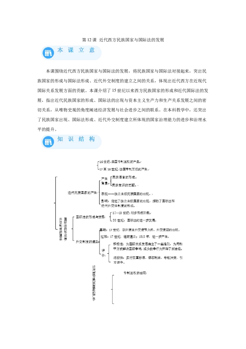 《12选必一第12课近代西方民族国家与国际法的发展_新版高中_高中历史新版_高中历史选择性必修1（统编版）_学案专项-P118》第1页预览