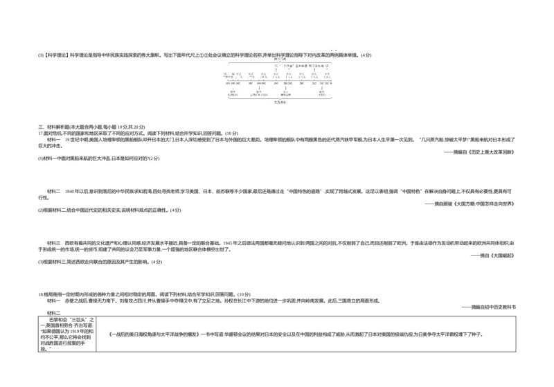 《2019山西历史试卷+答案+解析(word整理版)_12.2026年4月全国各地高考模拟卷_2026版初中金考卷•45套中考试卷汇编系列合集_全国版中考真题(1)_各省市《历年中考真题》2013-2024(10)_山西》第4页预览