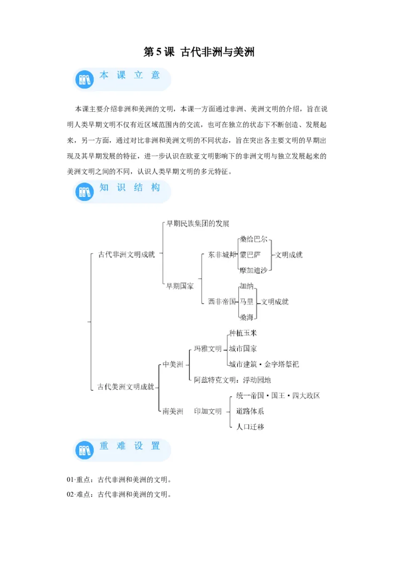 《05纲要下册第5课古代非洲与美洲_新版高中_高中历史新版_高中历史纲要下（统编版）_学案专项-P118》第1页预览